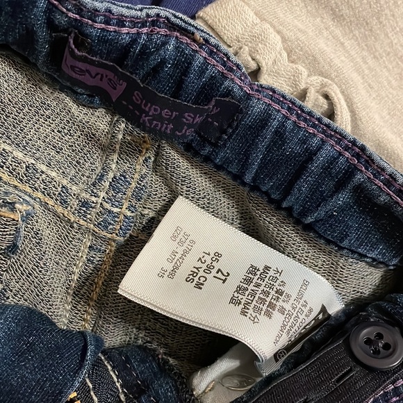 Girls 2T bundle of old navy, Levi’s, 7 for All Mankind jeans - Picture 2 of 9